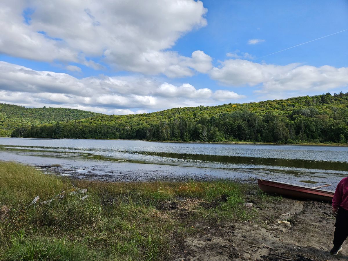 Paysage de camping pour Camp on lake